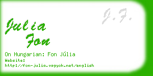 julia fon business card